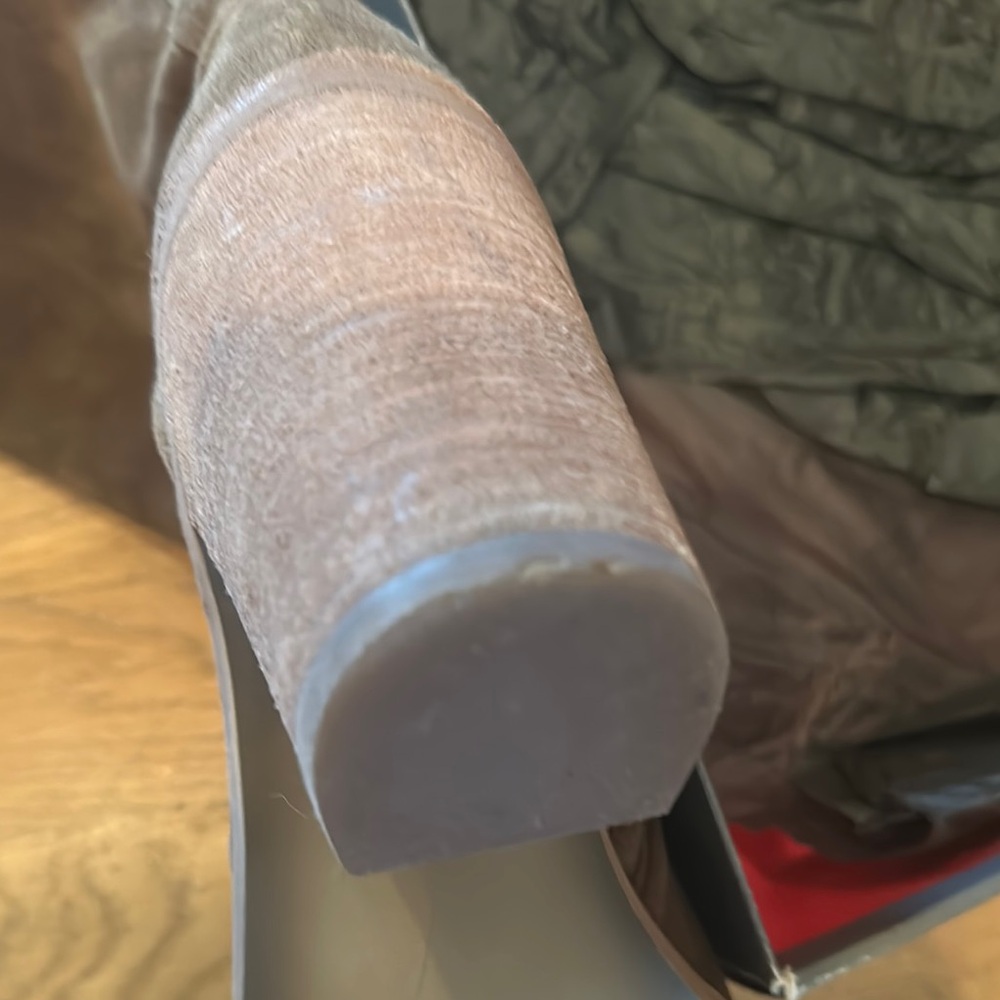 Brown suede Leather Knee-High Boots - Picture 3 of 8